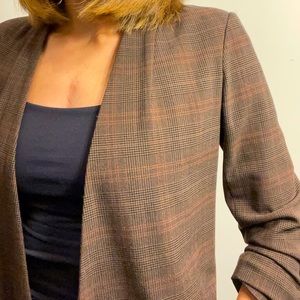 Aritzia Brown Gathered Sleeve Blazer - Size 2